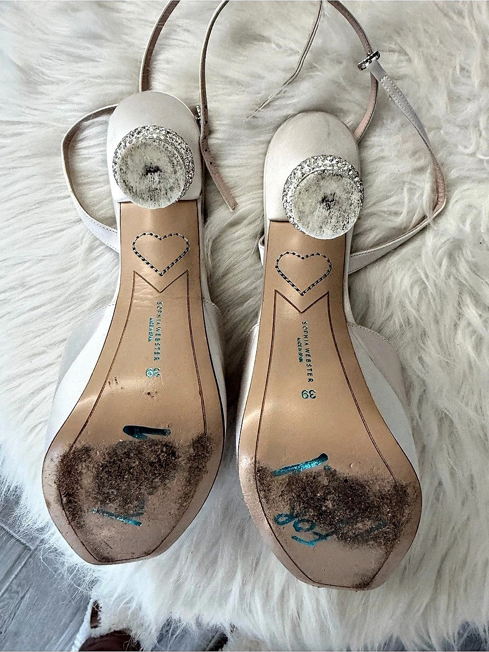 Sophia Webster Jeweled Platform Heels in White - Picture 8 of 8